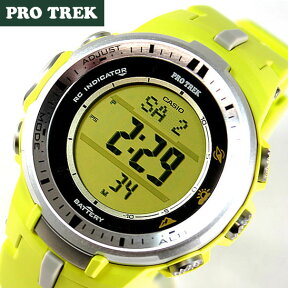 BOX訳ありCASIO PROTREK プロトレック PRO TREK カシオ レディース メンズ 腕時計 時計 PRW-3000-9B 海外モデル イエロー 黄色 タフ ソーラー 電波時計誕生日プレゼント 男性 女性 バレンタイン ギフト