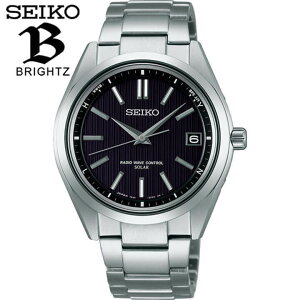 セイコー ブライツ 腕時計 SEIKO BRIGHTZ メンズ チタン ソーラー 電波 電波ソーラー SAGZ083 国内正規品 メタル バンド 黒 ブラック 銀 シルバー バレンタイン 誕生日プレゼント 男性 彼氏 旦那 夫 社会人 友達 ギフト
