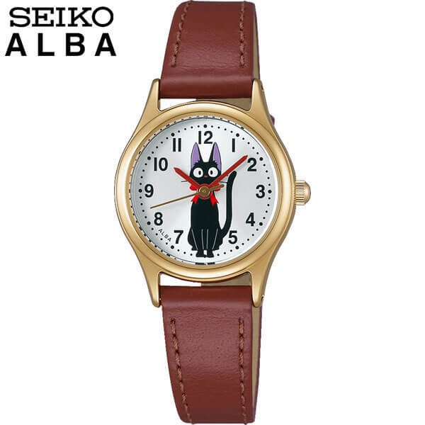 【お取り寄せ】SEIKO セイコー ALBA アルバ 魔女の宅急便 ACCK405 国内正規品 レディース キッズ 腕時計 キャラクター 革ベルト レザー アナログ 茶 ブラウン ゴールド 誕生日プレゼント 女性 彼女 女友達 子供 女の子 小学生 中学生