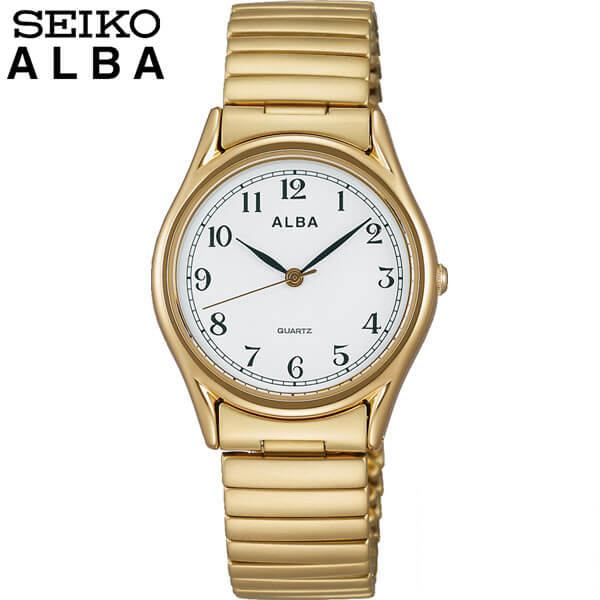 セイコー アルバ 腕時計（メンズ） 【お取り寄せ】SEIKO セイコー ALBA アルバ AQGK440 国内正規品 メンズ 腕時計 ウォッチ メタル バンド クオーツ アナログ 白 ホワイト 金 ゴールド 誕生日プレゼント 男性 父の日 プレゼント 実用 男性 プレゼント 彼氏 旦那 夫 友達 ギフト