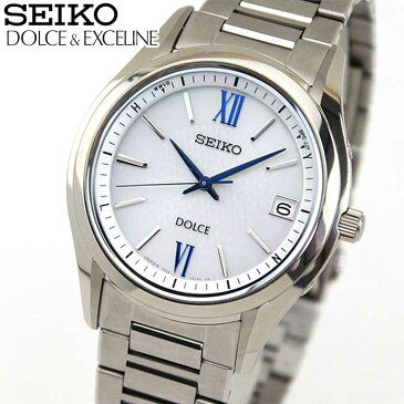 セイコー ドルチェ&エクセリーヌ 腕時計 SEIKO DOLCE & EXCELINE ソーラー 電波 メンズ SADZ185 国内正規品 メタル バンド ホワイト ブルー フォーマル 誕生日プレゼント 男性 彼氏 旦那 夫 友達 息子 ギフト 見やすい