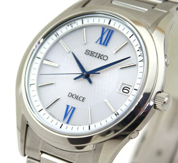 セイコー ドルチェ&エクセリーヌ 腕時計 SEIKO DOLCE & EXCELINE ソーラー 電波 メンズ SADZ185 国内正規品 メタル バンド ホワイト ブルー フォーマル 誕生日プレゼント 男性 彼氏 旦那 夫 友達 息子 ギフト 見やすい