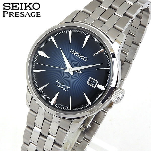 SEIKO セイコー PRESAGE プレザージュ カクテル SARY073 国内正規品 メンズ 腕時計 時計 メタル 機械式 メカニカル 自動巻き アナログ 青 ブルー シルバー 誕生日プレゼント 男性 彼氏 旦那 夫 友達 ギフト