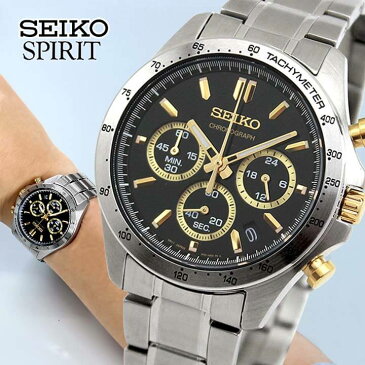 【送料無料】セイコー セレクション スピリット 腕時計 SEIKO SELECTION SPIRIT メンズ クロノグラフ SBTR015 国内正規品 ウォッチ メタル バンド クオーツ アナログ 黒 ブラック 銀 シルバー 商品到着後レビューを書いて7年保証 誕生日プレゼント 男性 ギフト