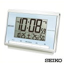 【お取り寄せ】SEIKO セイコークロック デジタル 目覚まし時計 電子音 ライト 日付 カレンダー 温度表示 湿度表示 青 ブルー SQ698L 誕生日プレゼ...