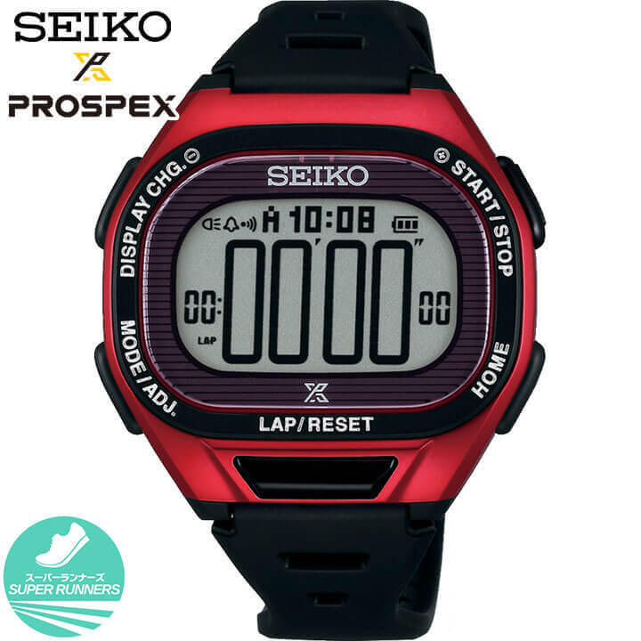 SEIKO セイコー PROSPEX プロスペックス スーパーランナーズ SBEF047 メンズ 腕時計 ソーラー デジタル 黒 ブラック レッド 国内正規品 誕生日 ギフト プレゼント 時計