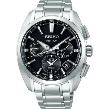 SEIKO セイコー ASTRON アストロン 5X デュアルタイム メンズ 腕時計 黒 ブラック 銀 シルバー ソーラーGPS衛星電波修正 誕生日プレゼント 男性 彼氏 旦那 夫 ギフト SBXC067 国内正規品