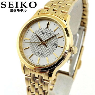SEIKO セイコー 海外SEIKO レディース 腕時計 メタル カレンダー クオーツ アナログ 金 ゴールド 銀 シルバー スタイリッシュ おしゃれ 女子 中学生 高校生 誕生日プレゼント 女性 彼女 友達 ギフト SUR646P1 海外モデル