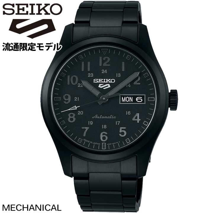 楽天加藤時計店　Gショック楽天市場店【お取り寄せ】SEIKO セイコー 5SPORTS ファイブスポーツ 5スポーツ SKX Street Style ストリートスタイル メンズ 腕時計 時計 メカニカル 自動巻き 黒 オールブラック 流通限定モデル SBSA165 国内正規品 誕生日プレゼント 男性 卒業祝い 彼氏 旦那 夫 友達 ギフト