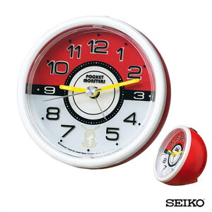 SEIKO セイコークロック キャラクター ポケットモンスター モンスターボール ピカチュウ CQ424R 国内正規品 キッズ 目覚まし時計 卒園祝い 入学祝い 誕生日プレゼント 子供 男の子 女の子 小学生