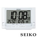 【お取り寄せ】セイコー SEIKO セイコークロック 目覚まし時計 電波 電波時計 置時計 温度 湿度 SQ320W フルオートカレンダー デジタル おしゃれ ...