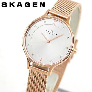 商品画像：加藤時計店　Gショック楽天市場店で人気のSKAGEN スカーゲン ANITA アニタ SKW2151 レディース 北欧 腕時計 メタル クオーツ アナログ ピンクゴールドローズゴールド銀 シルバー 海外モデル 誕生日 女性 ギフト プレゼント