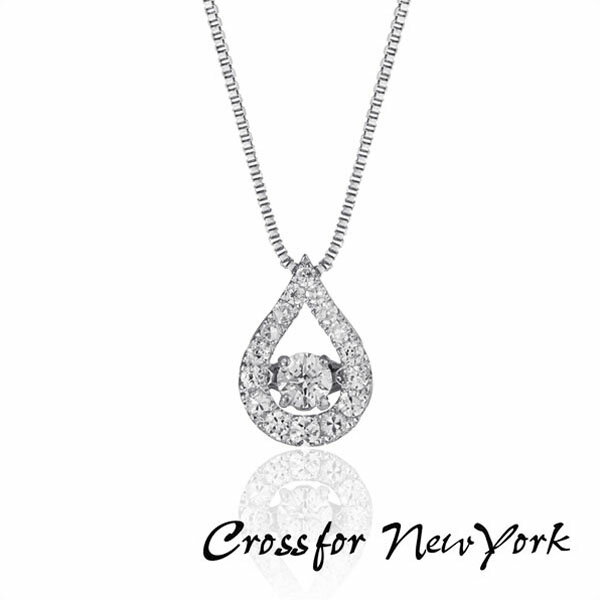 楽天加藤時計店　Gショック楽天市場店【お取り寄せ】Crossfor New York クロスフォーニューヨーク ダンシングストーン ネックレス ペンダント レディース NYP-529 キュービックジルコニア シルバー925 シンプル 大人可愛い 中学生 高校生 誕生日プレゼント 女性 彼女 友達 ギフト