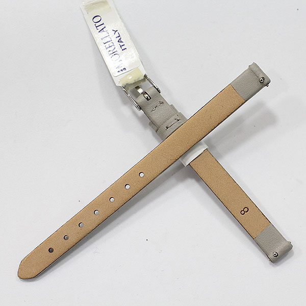 【訳あり】モレラート MICRA マイクラ グレー 8mm 時計ベルト 牛革 X5200875