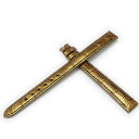 【在庫限り】ジャンルソー アリゲータ竹斑 ゴールド ロングサイズ 12mm 時計ベルト 送料無料