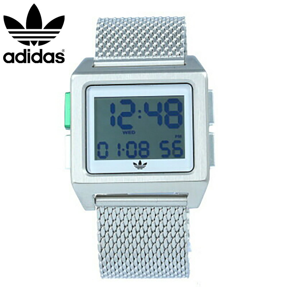 楽天市場 Adidas アディダス Z01 3244 Archive M1 アーカイブ 腕時計 メンズ レディース ユニセックス デジタル メッシュ シルバー ホワイト グリーン あす楽対応 東海 時計倉庫tokia