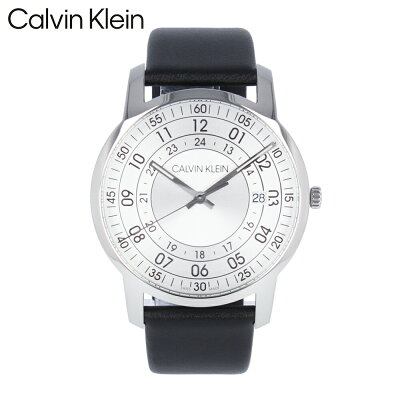 ウルトラセール開催中! CALVIN KLEIN カルバンクライン CITY シティ腕時計 時計 メンズ クオーツ アナログ 3針 ステンレス レザー ブラック シルバー K2G2G1CHプレゼント ギフト 1年保証 送料無料 父の日