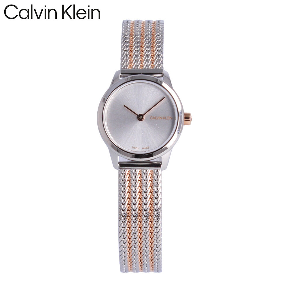 CALVIN KLEIN カルバンクライン Minimal Extension ミニマル エクステンション腕時計 時計 レディース クオーツ 2針 メタル メッシュ コンビ シルバー ピンクゴールド K3M23B26プレゼント ギフト 1年保証 送料無料