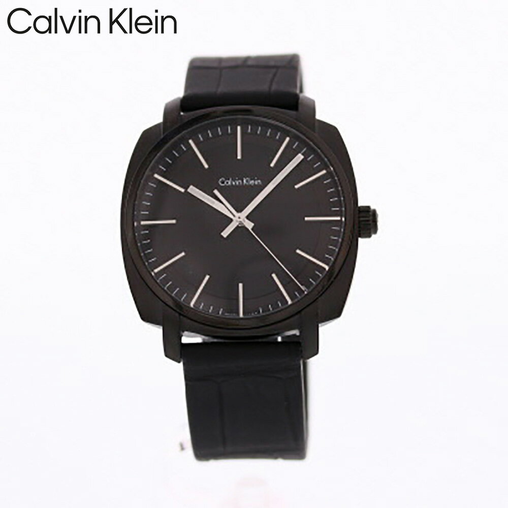 CALVIN KLEIN カルバン クライン CK シーケー 腕時計 時計 メンズ 男性 アナログ クオーツ スイス製 シンプル 3針 日付 デイ HIGHLINE ハイライン ビジネス 就活 仕事 防水 ラバー シリコン ブラック 黒 K5M314C1 プレゼント ギフト 1年保証 送料無料のサムネイル
