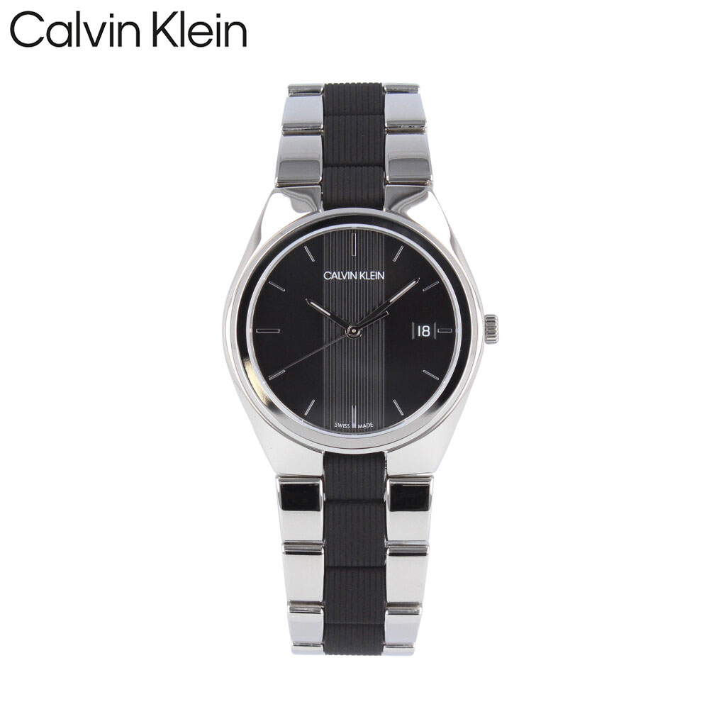 CALVIN KLEIN カルバンクライン CONTRAST コントラスト腕時計 時計 レディース クオーツ アナログ 3針 ステンレス メタル コンビ ツートン シルバー ブラック K9E231B1プレゼント ギフト 1年保証 送料無料