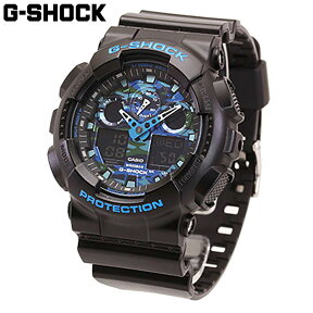 CASIO カシオ G-SHOCK ジーショック腕時計 時計 GA-100CB-1A メンズ アナデジ アナログ デジタル カモフラ 樹脂 ブループレゼント ギフト 1年保証 送料無料 母の日