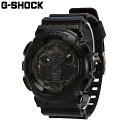 CASIO カシオ G-SHOCK ジーショック Gショック 腕時計 時計 メンズ アナログ デジタル アナデジ ビッグフェイス 防水 カジュアル アウトドア スポーツ ブラック 黒 カモ 迷彩 ミリタリー GA-100CF-1Aプレゼント ギフト 1年保証 送料無料 その1