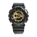 CASIO Baby-G BA-110X-1A BA-110 SERIES ブラック ゴールド 腕時計 プレゼント ギフト 1年保証 送料無料