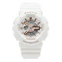 CASIO Baby-G BA-110XRG-7A BA-110 SERIES ホワイト ローズゴールド 腕時計 プレゼント ギフト 1年保証 送料無料