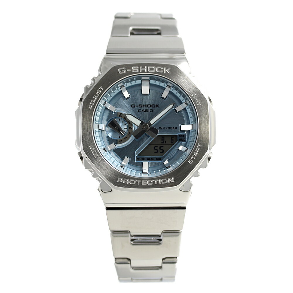 Rakuten - CASIO G-SHOCK GM-2110D-2A 2100 Series メタルバンド シルバー ジーショック 腕時計 プレゼント ギフト 1年保証 送料無料