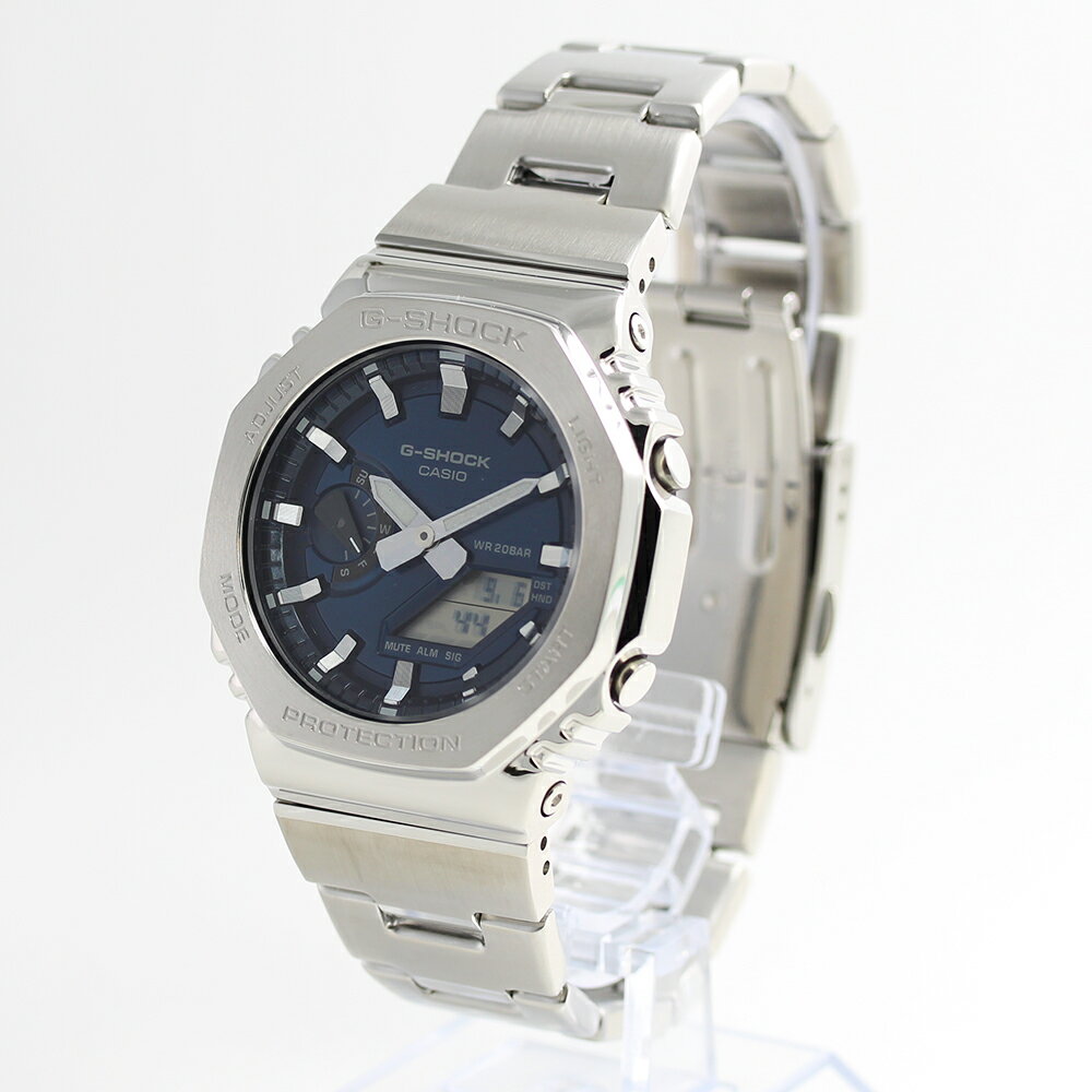 CASIO G-SHOCK GM-2110D-2B 2100 Series メタルバンド シルバー ジーショック 腕時計 プレゼント ギフト 1年保証 送料無料