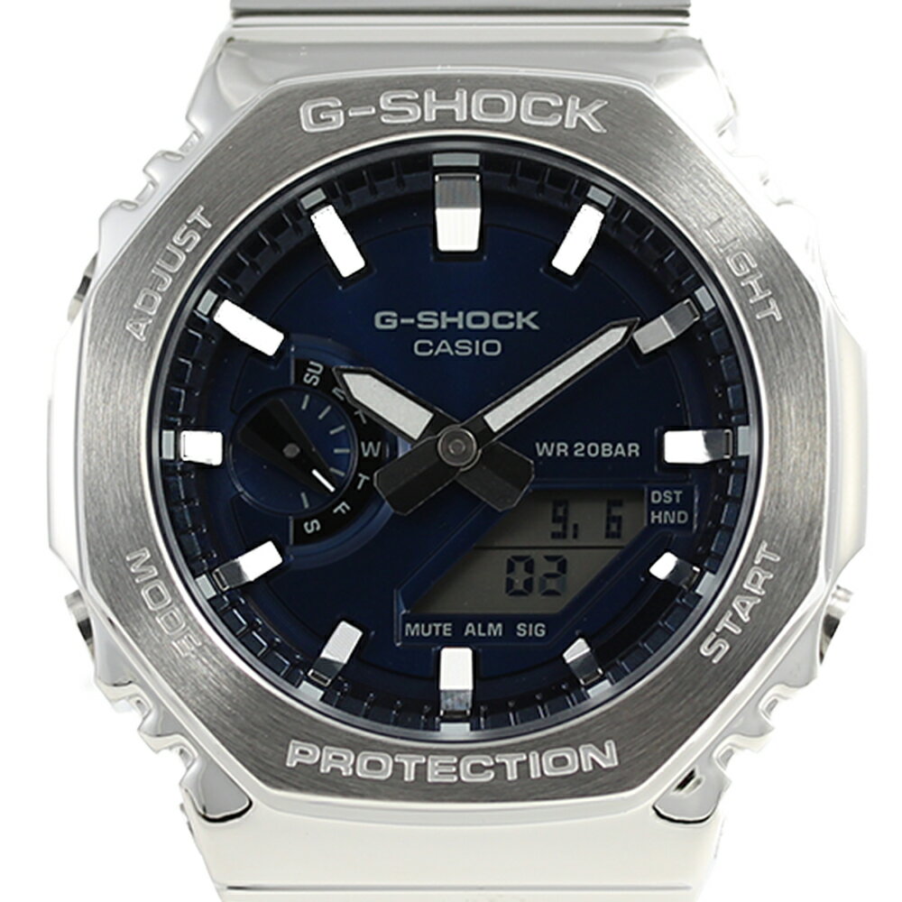 CASIO G-SHOCK GM-2110D-2B 2100 Series メタルバンド シルバー ジーショック 腕時計 プレゼント ギフト 1年保証 送料無料