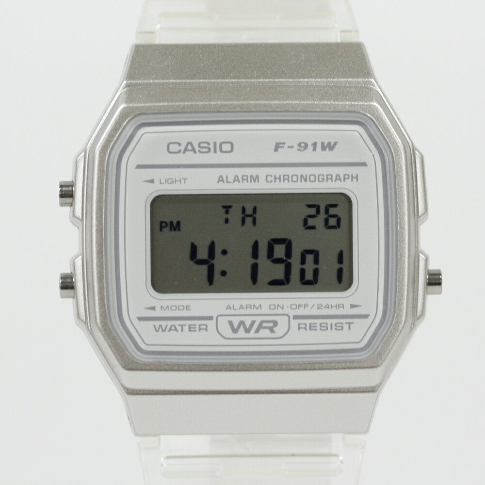 CASIO Collection POP F-91WS-7 デジタル 透明 クリア スケルトン 腕時計 プレゼント ギフト 1年保証 送料無料