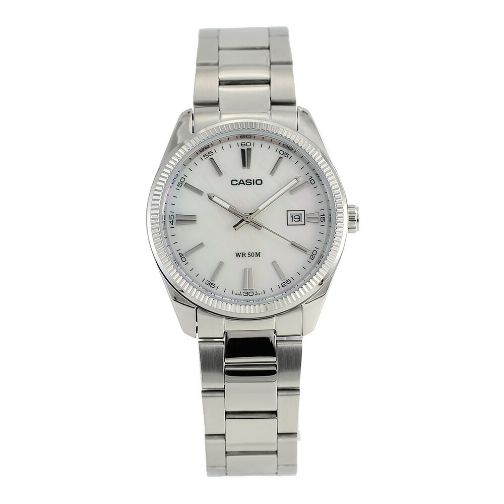 Rakuten - CASIO STANDARD MTP-1302DS-7A シルバー マザー・オブ・パール メンズ 腕時計 プレゼント ギフト 1年保証 送料無料