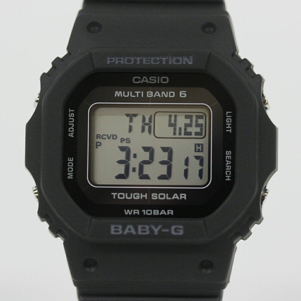 CASIO Baby-G BGD-5650-1 BGD-5650 Series スクエア ブラック 電波ソーラー 腕時計 プレゼント ギフト 1年保証 送料無料