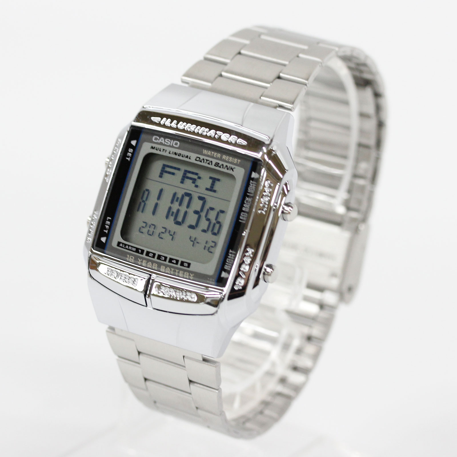 CASIO Collection STANDARD カシオ DB-360-1A メタルバンド デジタル DATA BANK データバンク ユニセックス 腕時計 プレゼント ギフト 1年保証 送料無料