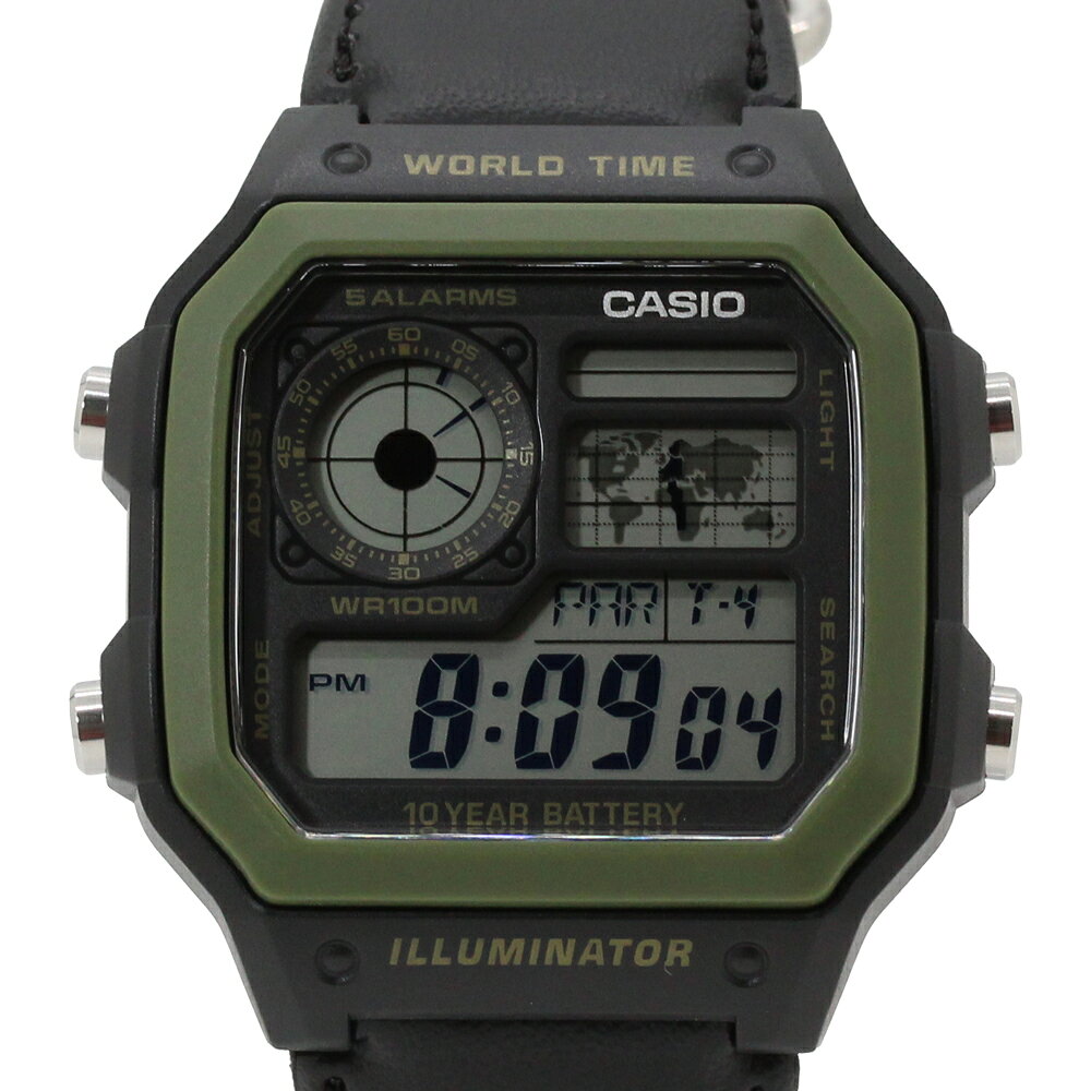 CASIO QUARTZ カシオクオーツ AE-1200WHB-1BSTANDARD スタンダード ワールドトラベ...