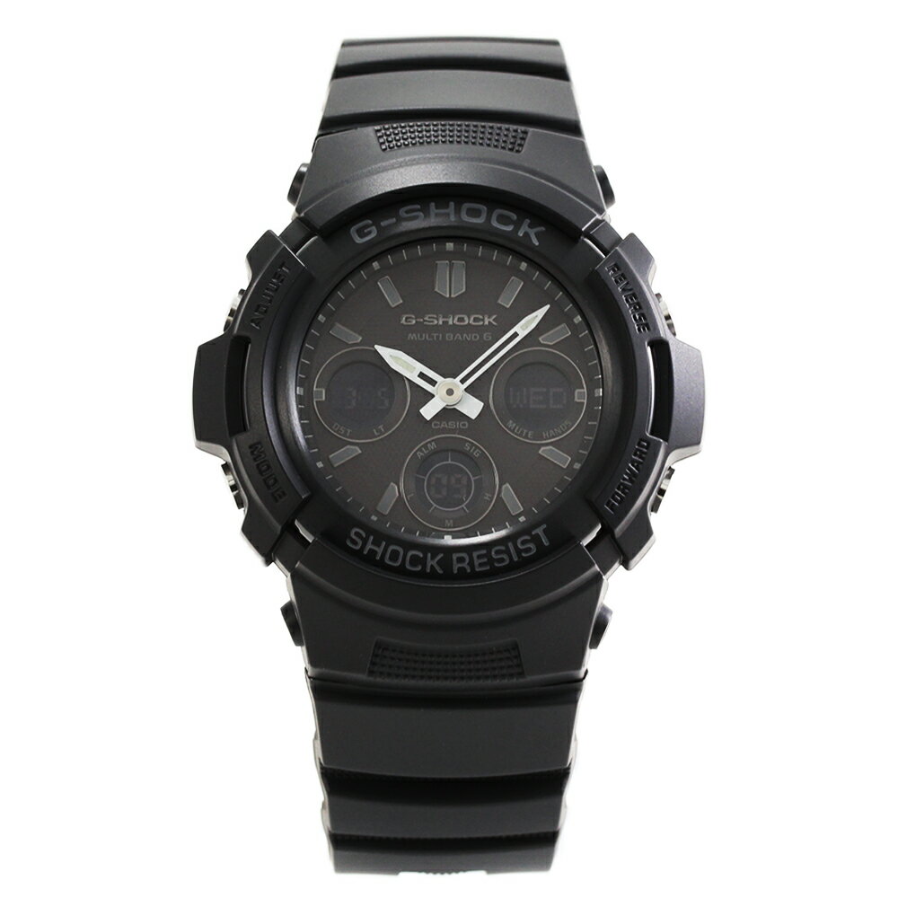CASIO カシオ G-SHOCK ジーショック Gショック 腕時計 時計 メンズ アナログ デジタル アナデジ ベーシックモデル 防水 カジュアル アウトドア スポーツ 電波 ソーラー ブラック 黒 AWG-M100B-1プレゼント ギフト 1年保証 送料無料