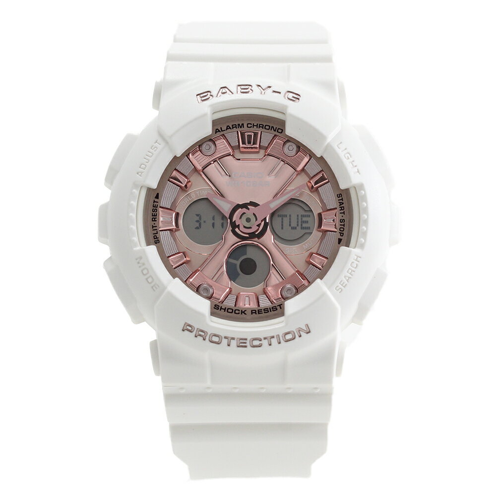 Rakuten - CASIO Baby-G BA-130-7A1 BA-130 SERIES ホワイト ピンク 腕時計 プレゼント ギフト 1年保証 送料無料