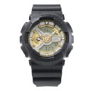 CASIO カシオ G-SHOCK ジーショック Gショック 110 SERIES腕時計 時計 メンズ 防水 クオーツ アナデジ 2針 ブラック ゴールド シル...