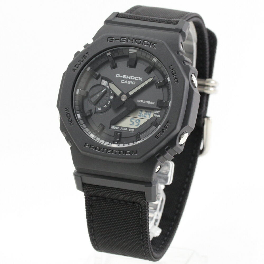 CASIO G-SHOCK GA-2100BCE-1A 2100 Series オールブラック コーデュラ エコ ファブリック 腕時計 プレゼント ギフト 1年保証 送料無料