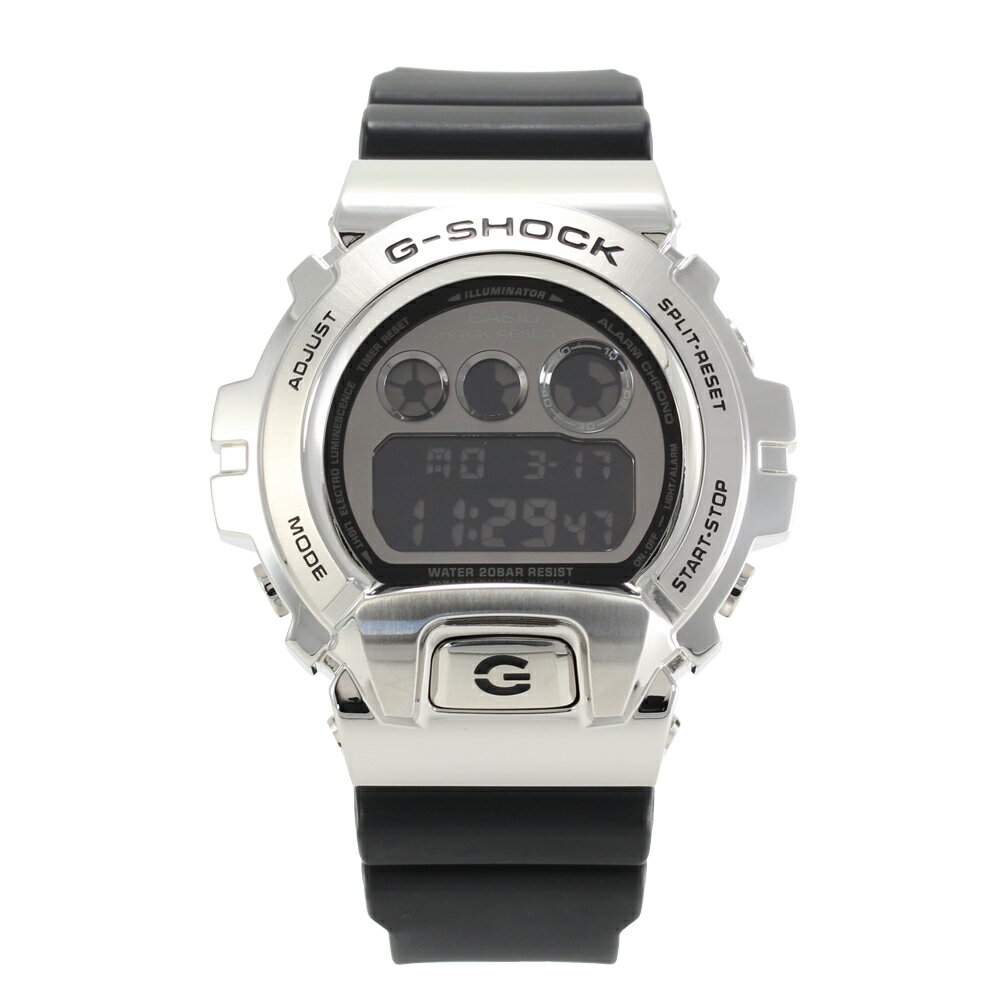 CASIO カシオ G-SHOCK ジーショック Gショック 腕時計 時計 メンズ デジタル 定番 三つ目 メタル ケース 防水 カジュアル アウトドア スポーツ ブラック 黒 シルバー 銀 GM-6900-1 プレゼント ギフト 1年保証 送料無料
