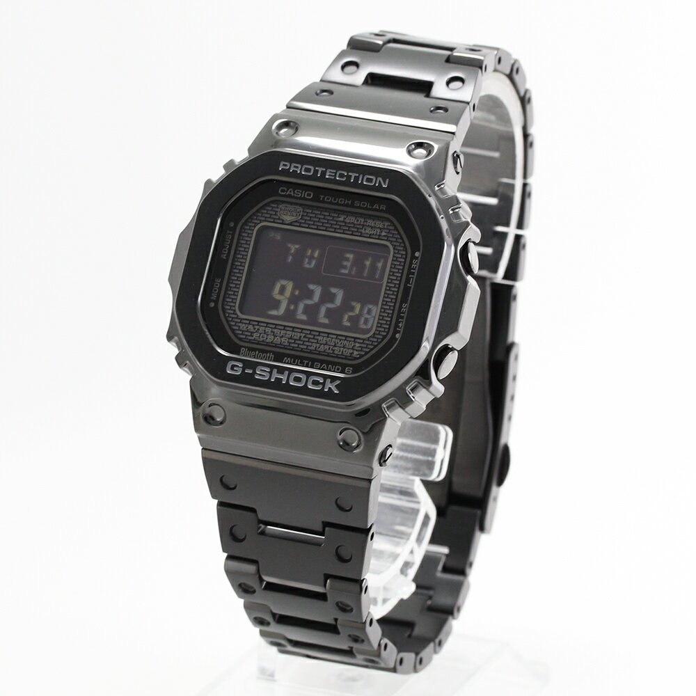CASIO カシオ G-SHOCK ジーショック Gショック 腕時計 時計 メンズ デジタル 電波 ソーラー Bluetooth メタル ケース 防水 カジュアル アウトドア スポーツ ブラック 黒 フルメタル GMW-B5000GD-1 プレゼント ギフト 1年保証 送料無料