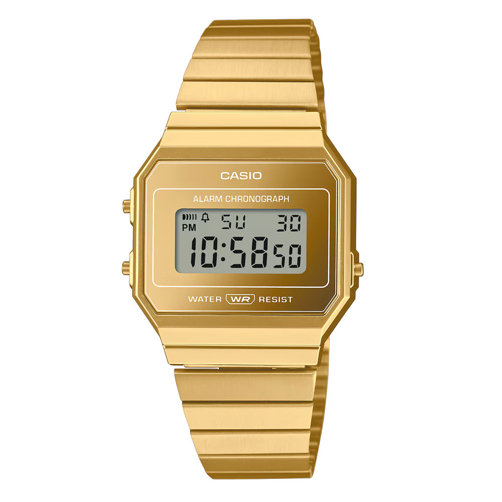 特徴 駆動方式 クオーツ 機能 ストップウォッチ アラーム LEDバックライト ライトカラー/LED:アンバー オートカレンダー（2月は28日に設定） 精度：±30秒/月 防水 日常生活防水 サイズ 本体サイズ 縦×横×厚：約37.4×35...