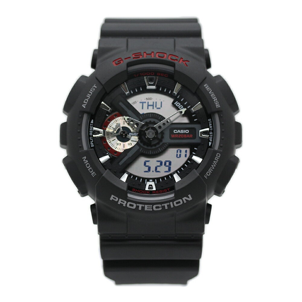 Rakuten - CASIO カシオ G-SHOCK ジーショック Gショック 110 SERIES腕時計 時計 メンズ 防水 クオーツ アナデジ 2針 ブラック GA-110-1Aプレゼント ギフト 1年保証 送料無料