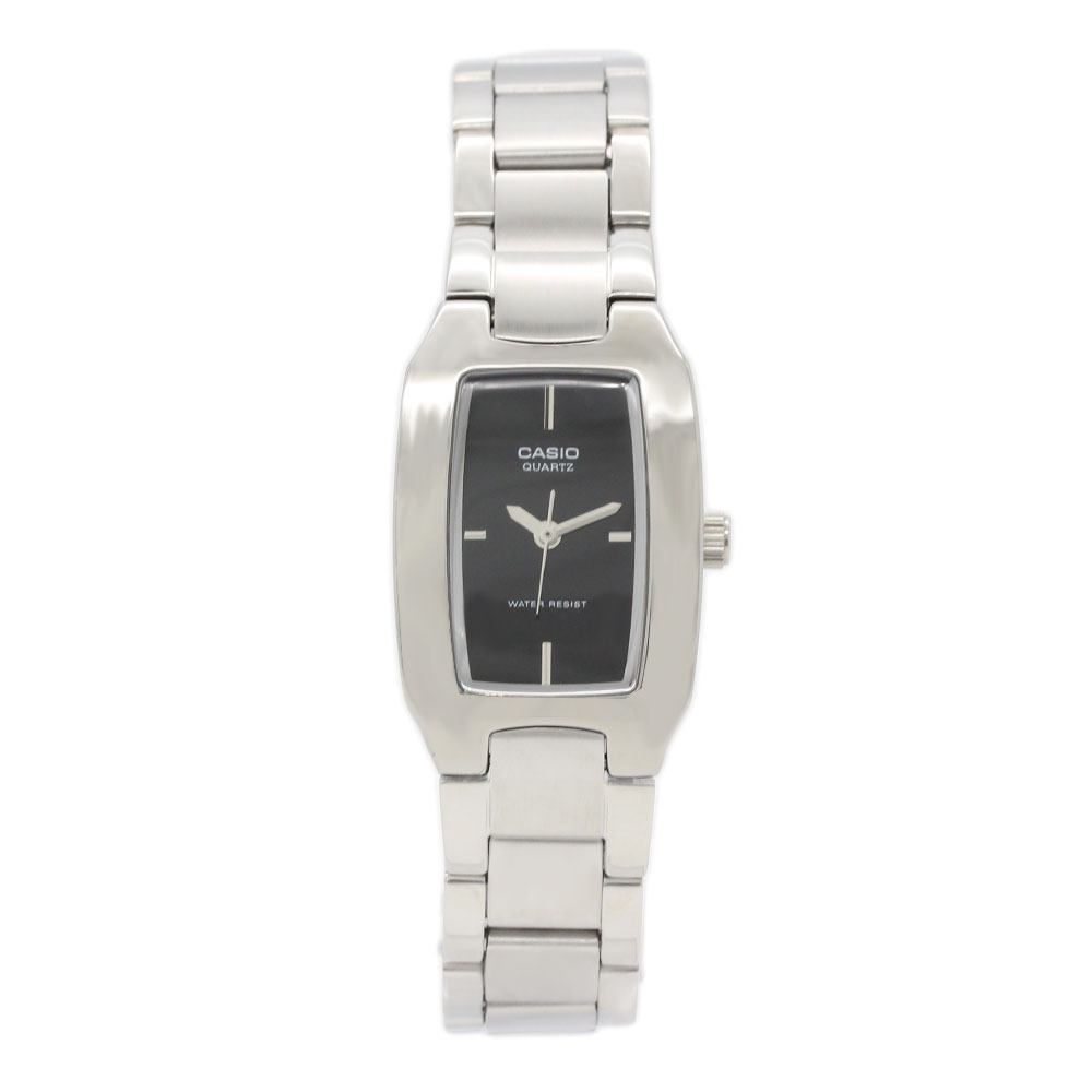 Rakuten - CASIO カシオ LTP-1165A-1C アナログ クオーツ ENTICER WOMEN　シルバー　ブラックレディース腕時計 プレゼント ギフト 1年保証 送料無料 【ネコポス発送・BOXなし】