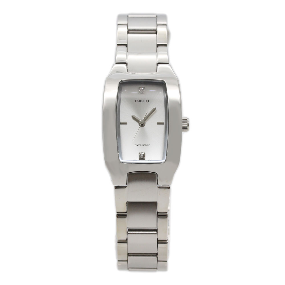 SEIKO - CASIO カシオ LTP-1165A-7C2 アナログ クオーツ ENTICER WOMEN　シルバー　ホワイトレディース腕時計 プレゼント ギフト 1年保証 送料無料 【ネコポス発送・BOXなし】