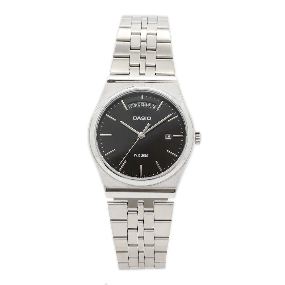 [SS쿠폰 배포 중] CASIO STANDARD MTP-B146D-1A 아날로그 쿼츠 카시오 스탠다드 실버 블랙 맨즈 손목시계 선물 선물 1년 보증 송료 무료 [고양이 포스 발송·BOX 없음]