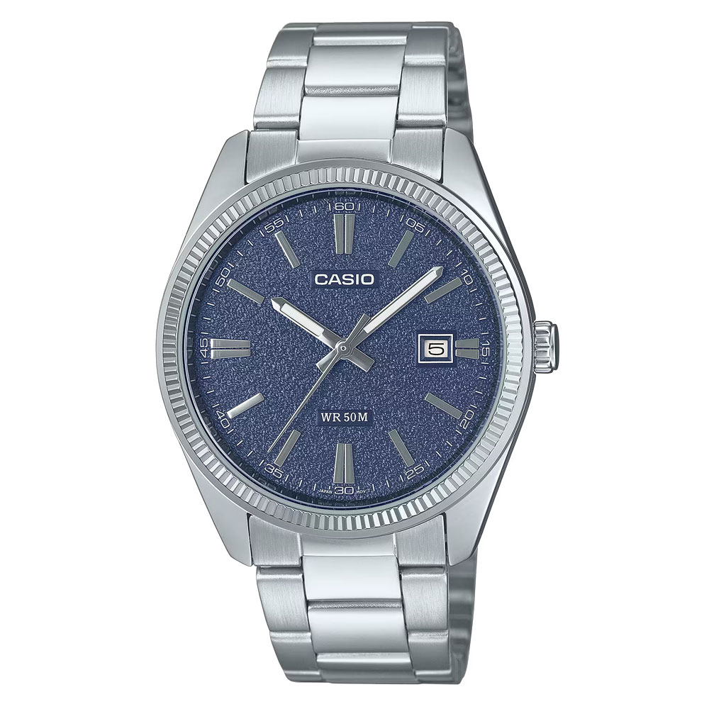 Rakuten - CASIO カシオ MTP-1302DA-2A1 アナログ クオーツ STANDARD　スタンダード　シルバー　ブルー メンズ腕時計 プレゼント ギフト 1年保証 送料無料 【ネコポス発送・BOXなし】