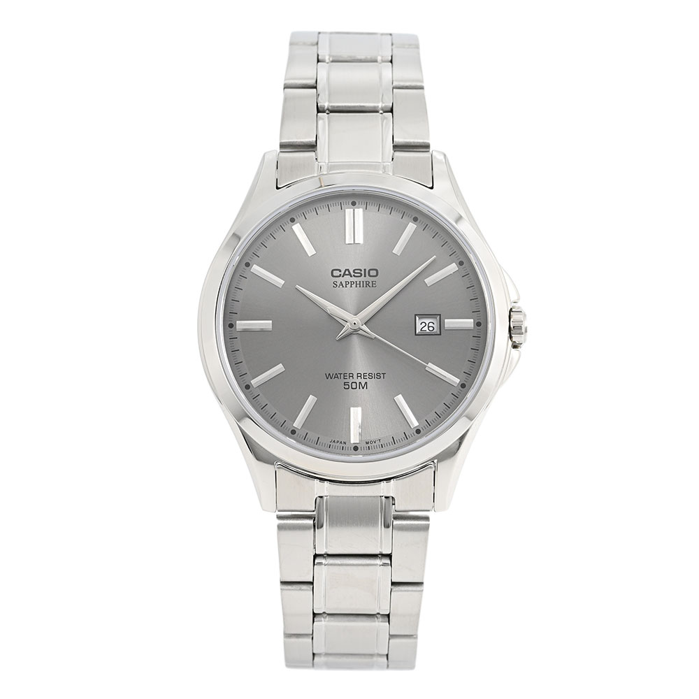 CASIO カシオ MTS-115D-8A アナログ クオーツ STANDARD　スタンダード　シルバー　グレー メンズ腕時計 プレゼント ギフト 1年保証 送料無料