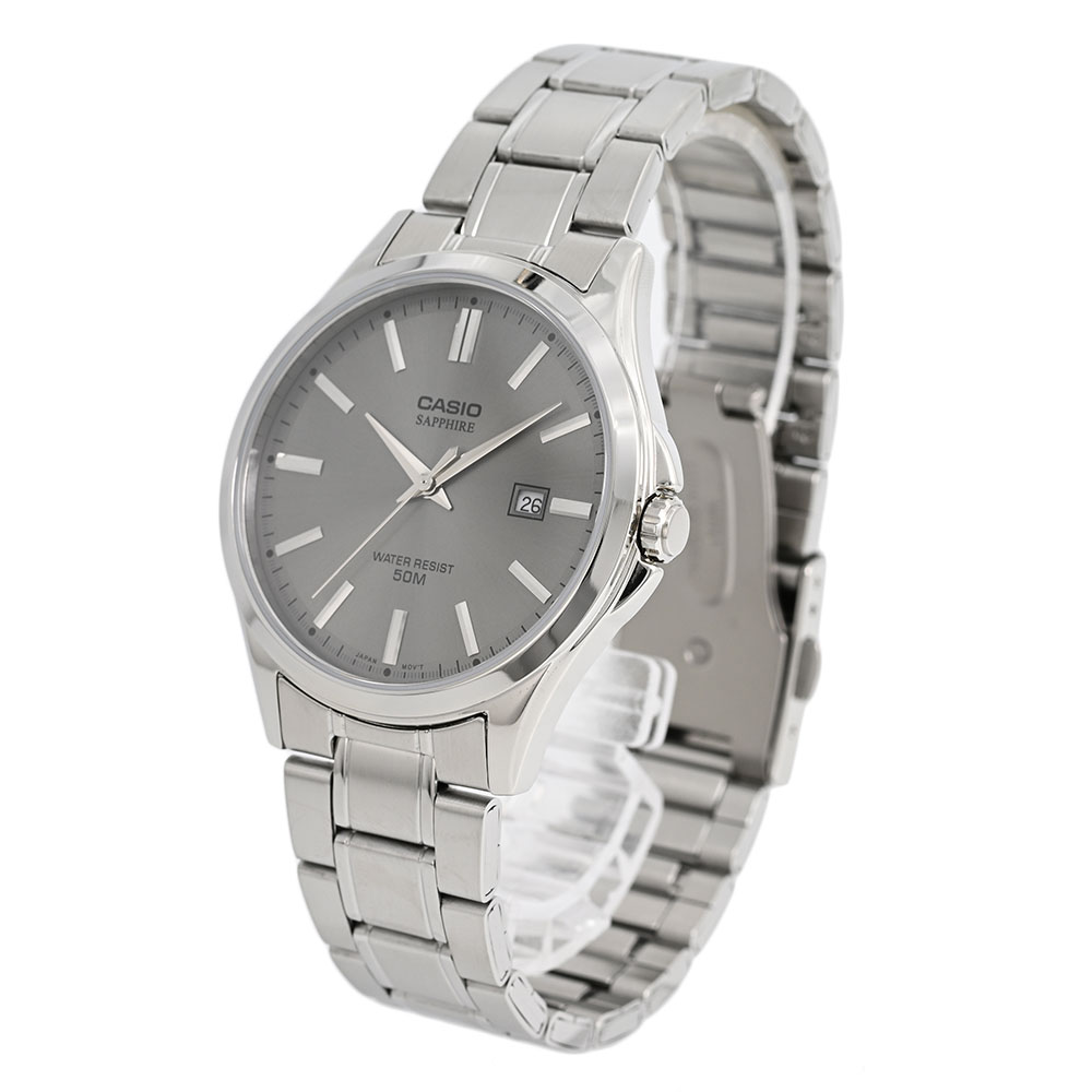 CASIO カシオ MTS-115D-8A アナログ クオーツ STANDARD　スタンダード　シルバー　グレー メンズ腕時計 プレゼント ギフト 1年保証 送料無料